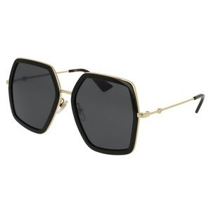 Oversize square-frame metal sunglasses